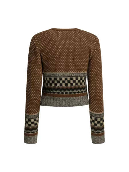 Dzianinowy sweter Golden Goose brązowy