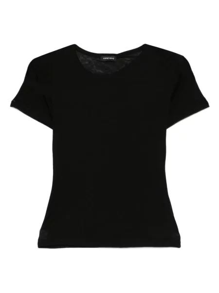 Tricou Anine Bing cu decolteu în U negru