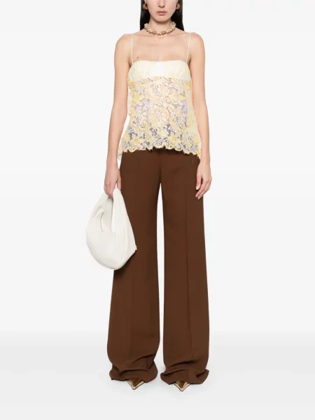 Pantaloni Ermanno Scervino din crep maro