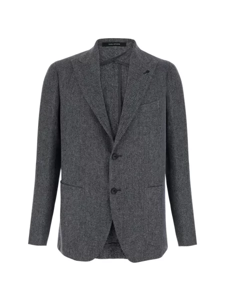Sacou Tagliatore cu model herringbone gri