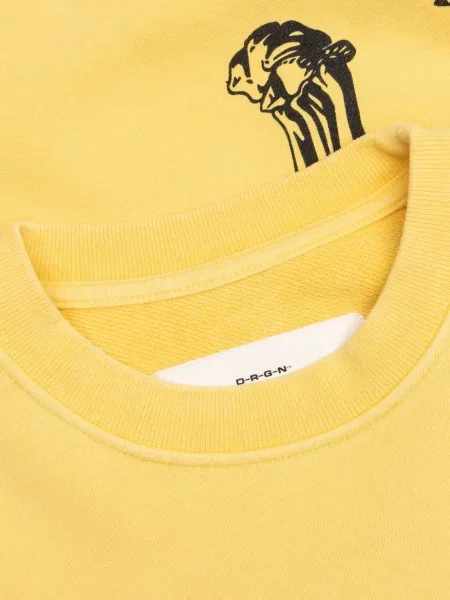Hanorac crewneck D-r-g-n galben
