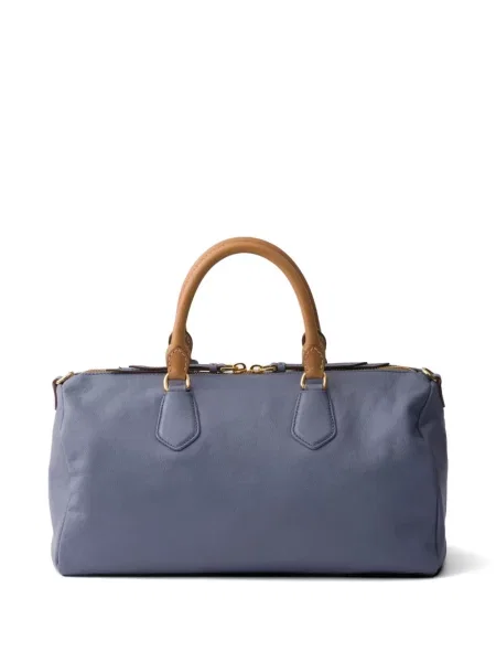 Top Prada din piele albastru