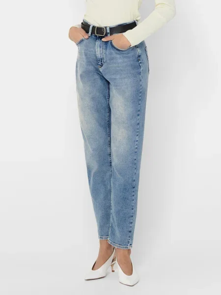 Blugi mom fit Only albastru