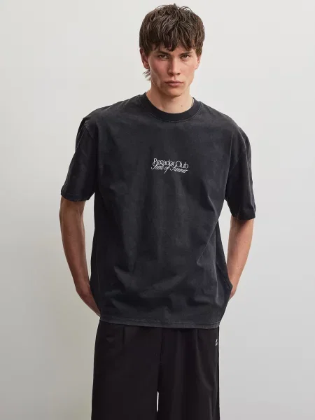 Pegador Tricou Ramon mov lavandă / negru alb