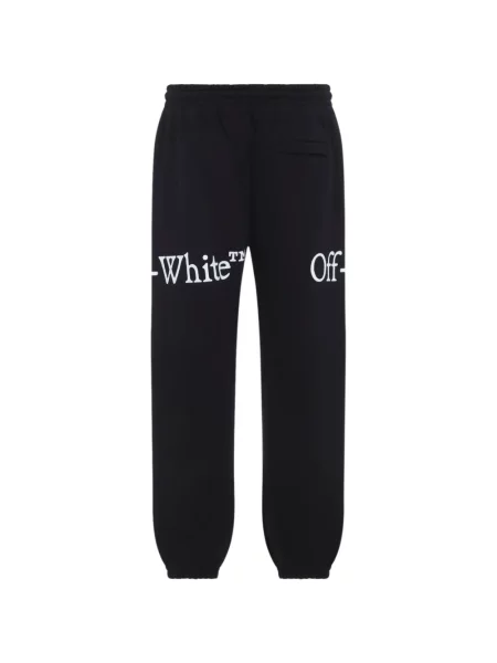 Pantaloni Off-white cu imagine alergare alb
