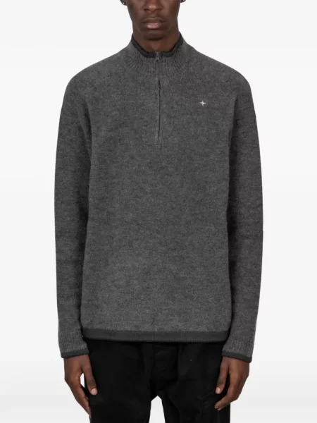 Pulover Stone Island cu strasuri gri