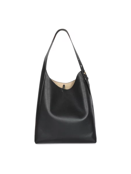 Tory Burch torebka skórzana Romy Hobo czarny
