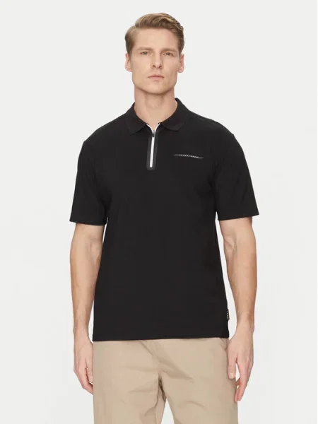 Jack&Jones Tricou polo Fusion negru