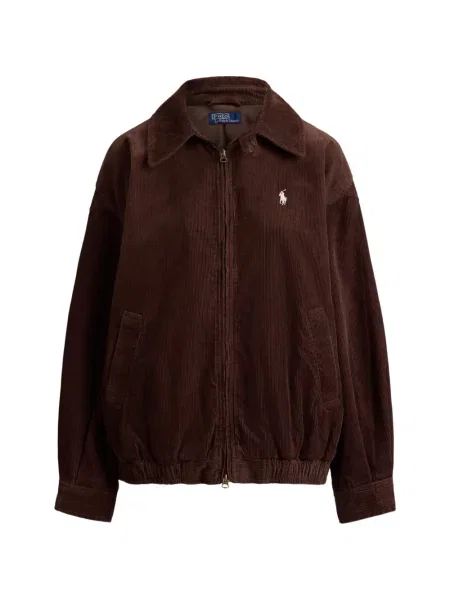 Pletena klasična polo majica Polo Ralph Lauren s autogramom ljubičasta