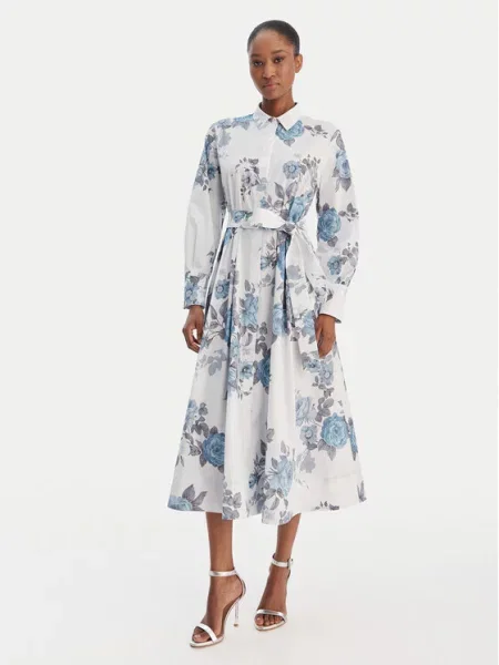 Marella Sukienka koszulowa Formica Błękitny niebieska