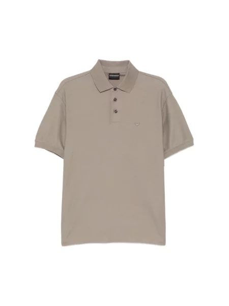 Koszulka polo Emporio Armani brązowa