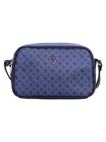 Torba Guess skórzana niebieska