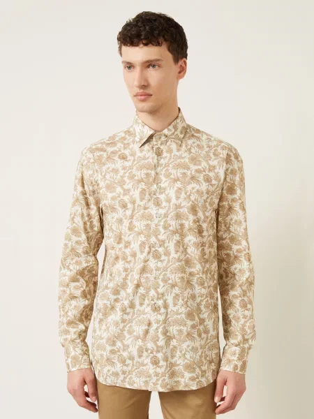 Etro Košile Comfort Fit světle hnědá béžová
