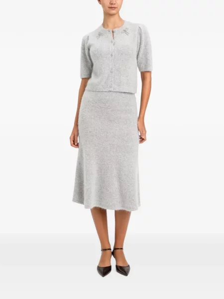 Fustă midi Twinset tricotate gri
