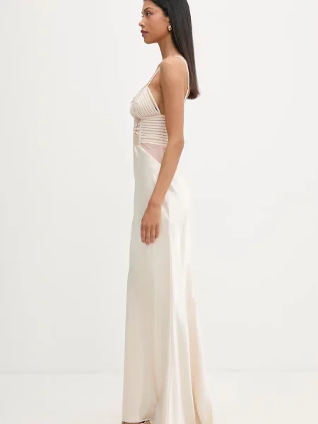 Elisabetta Franchi De satin rochie bej