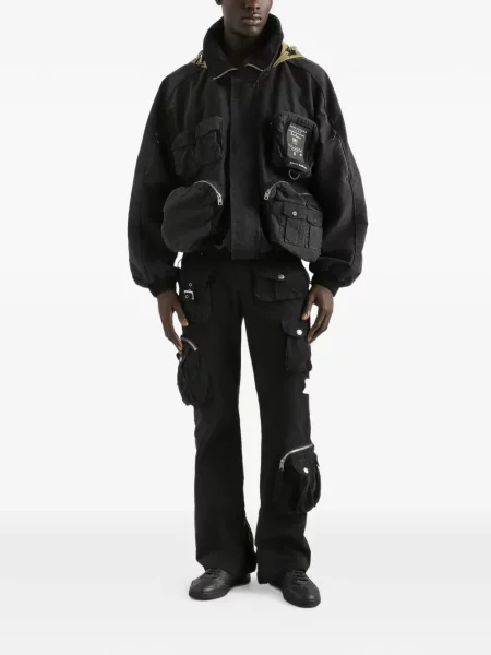 Jachetă cu glugă Dolce & Gabbana cu glugă negru