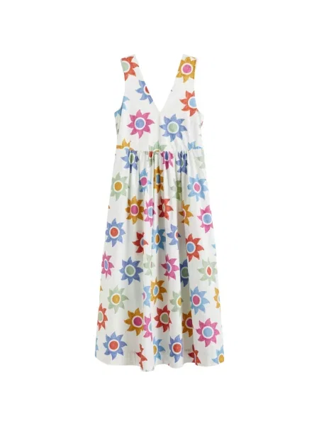 Rochie midi Chinti & Parker cu decolteu în V alb