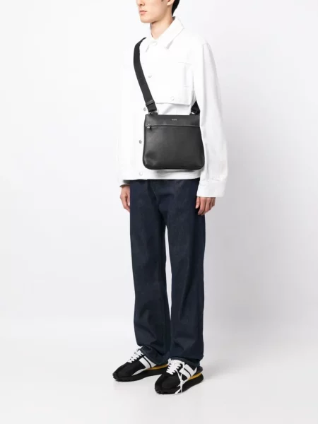 Geantă crossbody Boss din piele negru