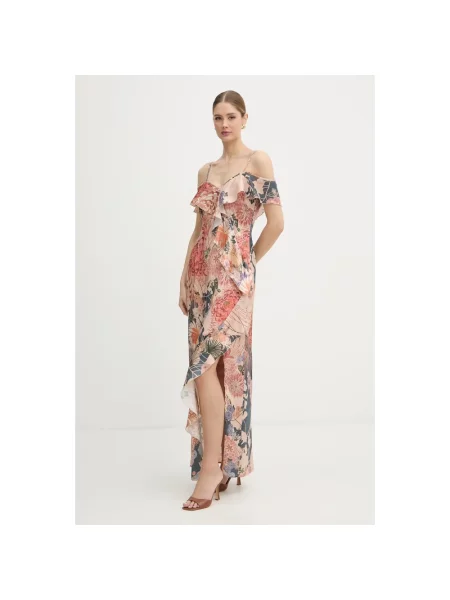 Sukienka maxi Guess z odkrytymi ramionami