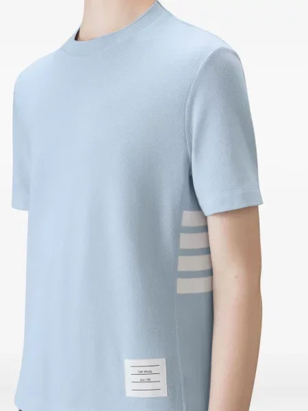 Tricou Thom Browne cu dungi albastru