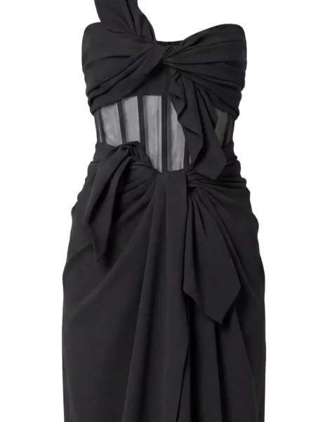 Rochie maxi Monse cu un umăr gol negru