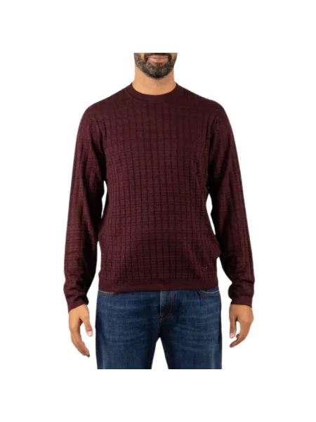 Dzianinowy sweter Emporio Armani brązowy