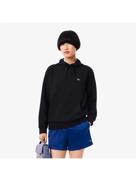 Lacoste Bluza Z Kapturem Z Piki granatowa