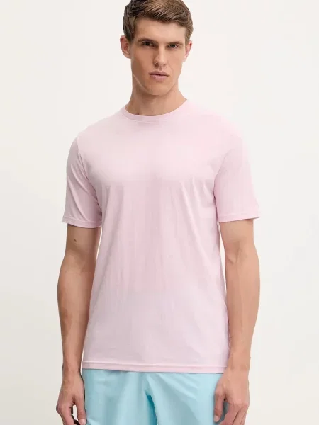 Тениска Under Armour SPORTSTYLE LEFT CHEST бордо с изчистен дизайн розово