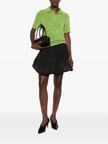 Tricou polo A.m.g. din material terry verde