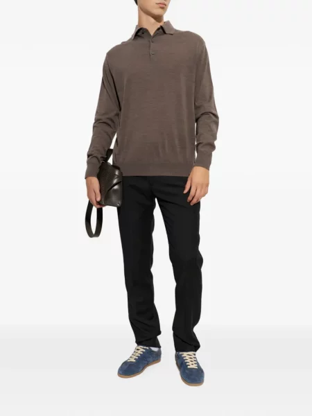 Lung tricou polo Paul & Shark maro
