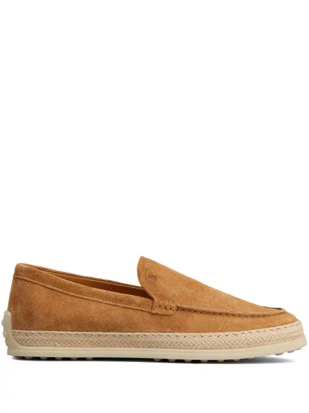 Espadrile Tod's din piele de căprioară maro