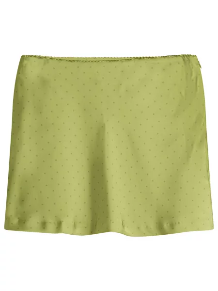 Satynowa spódnica mini Kijun zielona