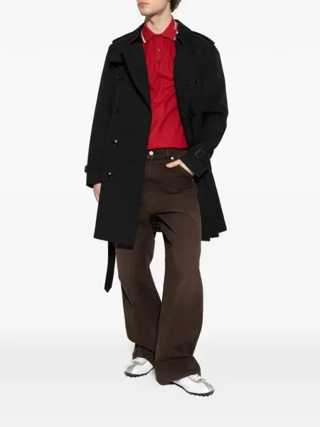 Haftowane polo Burberry czerwone