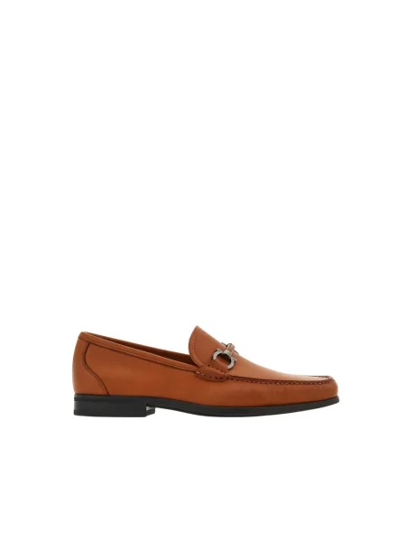 Półbuty Ferragamo wsuwane brązowe