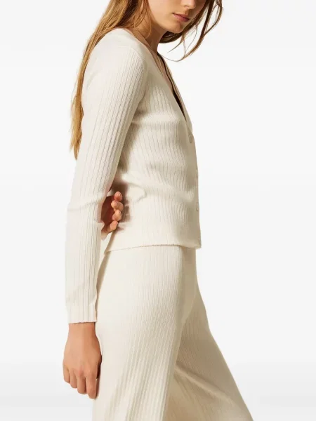Cardigan Twinset alb