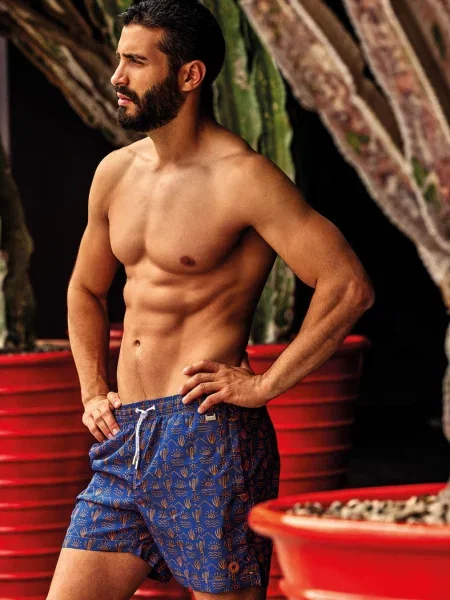 Пляжные мужские шорты с принтом