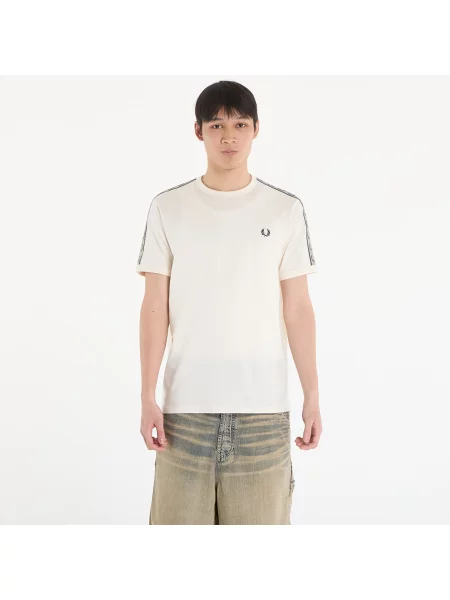 Tricou FRED PERRY Contrast Tape Ringer T-Shirt Ecru/ Navy L