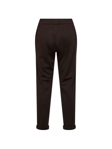 Pantaloni Brunello Cucinelli alergare cu cordon maro