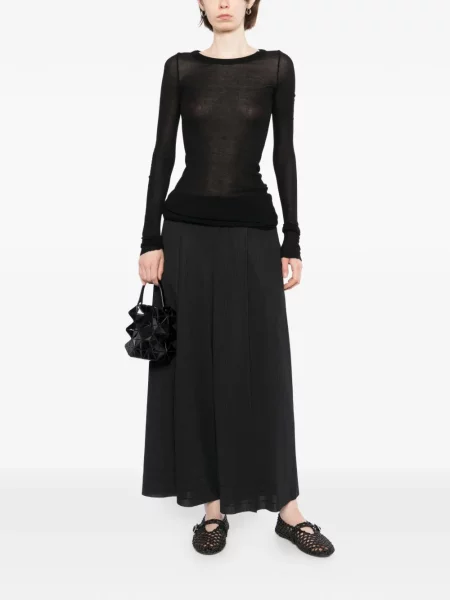Pantaloni Pleats Please Issey Miyake negru