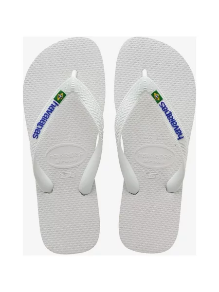 Japonki Havaianas Brasil Logo białe