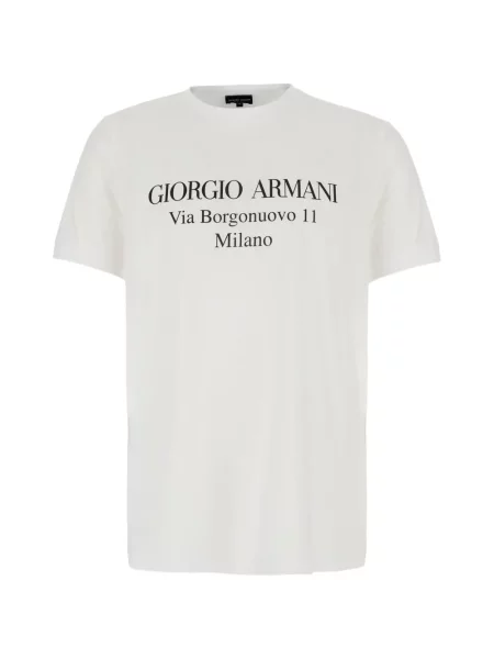 Majica Giorgio Armani s printom s okruglim izrezom bijela