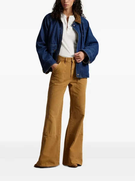 Briaunotas pusiau užtrauktukas zomšinės bokseriai Polo Ralph Lauren balta