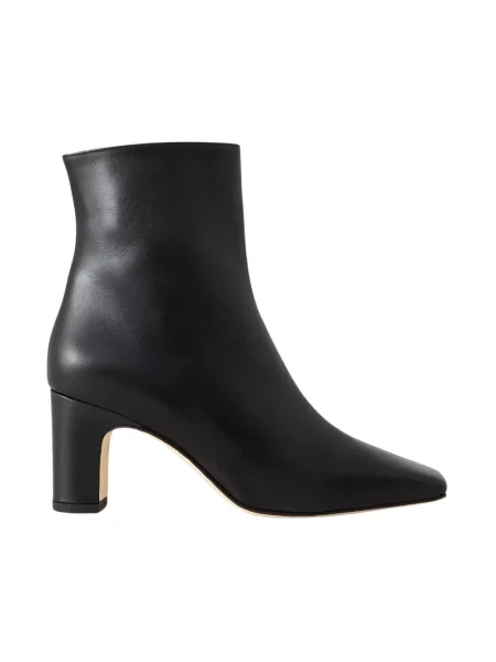 Botki Manolo Blahnik skórzane czarne