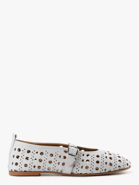 Кожаные балетки Ilvi белые