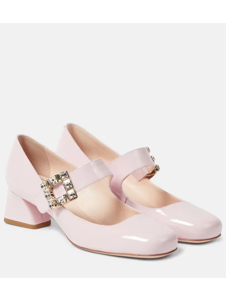 Pantofi cu toc Roger Vivier din piele roz