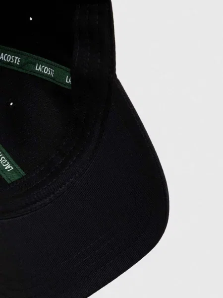 Twill baseball sapka Lacoste fekete