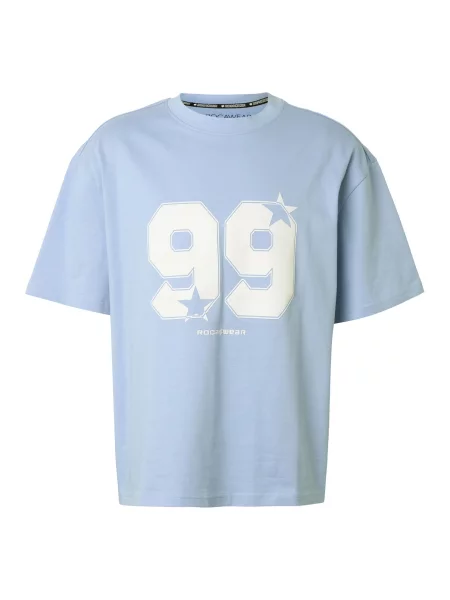 ROCAWEAR Tričko Strambers světlemodrá bílá