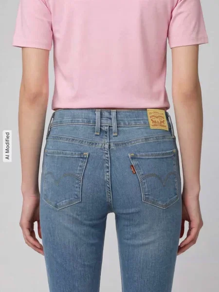 Jeansy o kroju skinny fit z mieszanka bawełny model seamed' Levi's® 300