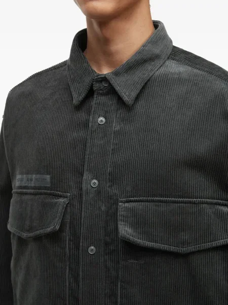 Cămașă Alpha Industries de catifea cord verde