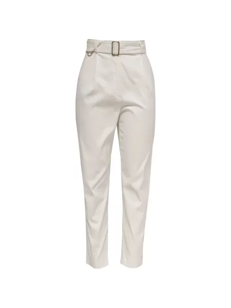 Cu centură pantaloni Max Mara alb
